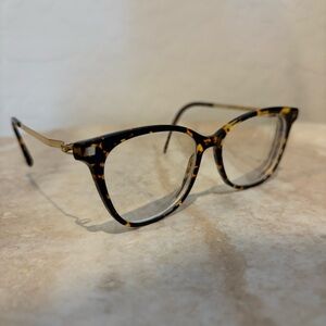 Mykita Lite Sesi tortoise and metal rounded square eyeglasses